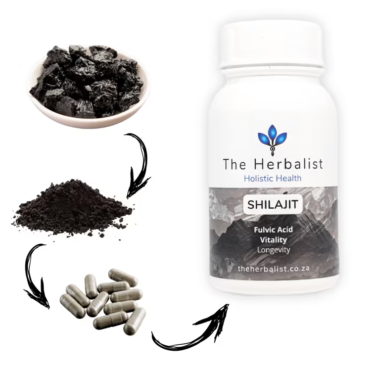 Pure Shilajit Capsules the enhance your energy, cognitive function, immunity, and slows aging.