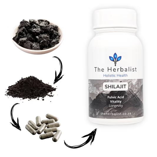 Pure Shilajit Capsules the enhance your energy, cognitive function, immunity, and slows aging.
